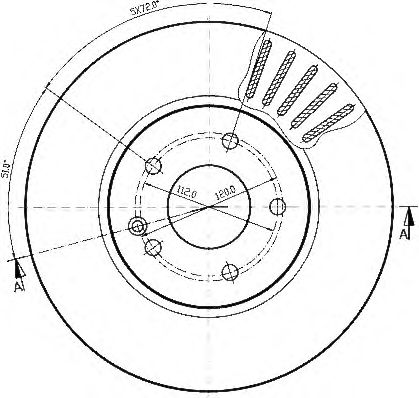 Тормозной диск QH International BDC4540 - Фото 1