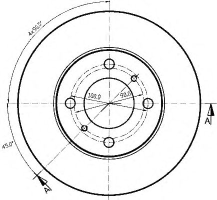 Тормозной диск QH International BDC4805 - Фото 1