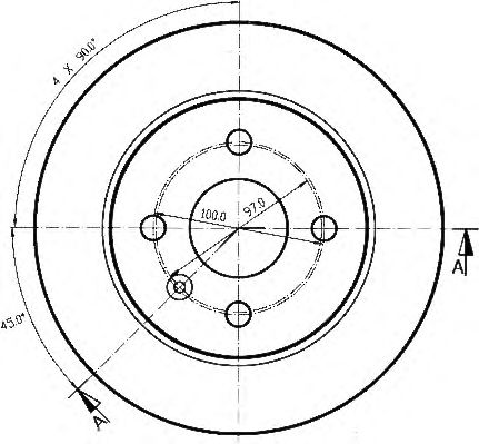 Тормозной диск QH International BDC4815 - Фото 1