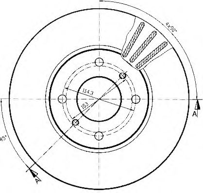 Тормозной диск QH International BDC4850 - Фото 1