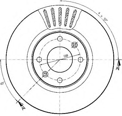 Тормозной диск QH International BDC5241 - Фото 1