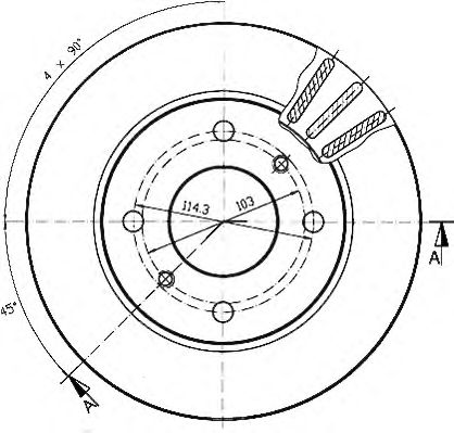 Тормозной диск QH International BDC3775 - Фото 1