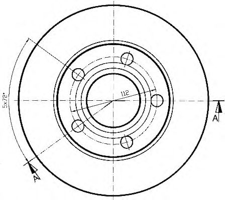Тормозной диск QH International BDC3929 - Фото 1