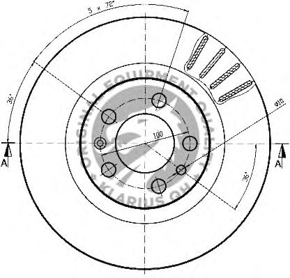 Тормозной диск QH International BDC4668 - Фото 1