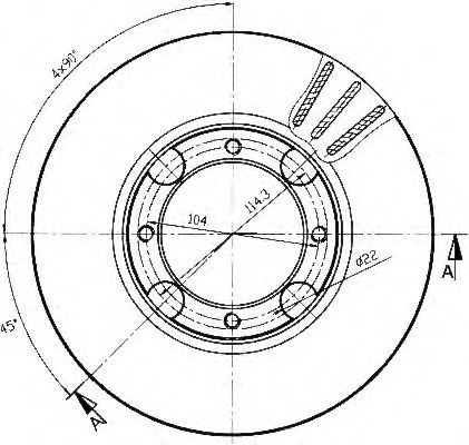 Тормозной диск QH International BDC4183 - Фото 1