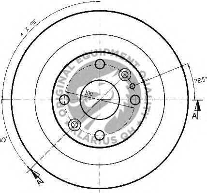 Тормозной диск QH International BDC4747 - Фото 1