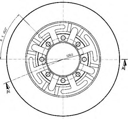 Тормозной диск QH International BDC4760 - Фото 1