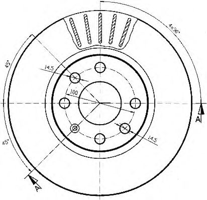 Тормозной диск QH International BDC5219 - Фото 1