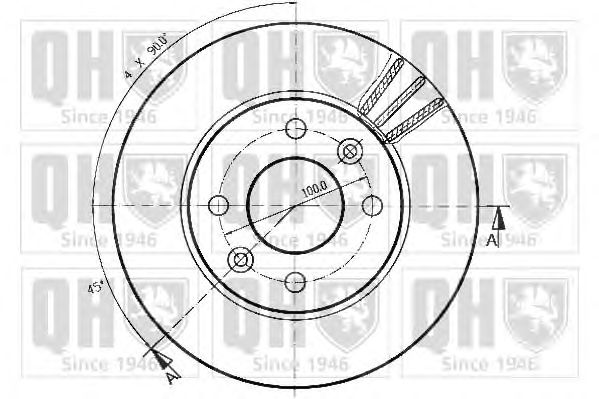 Тормозной диск QUINTON HAZELL BDC3546 - Фото 1