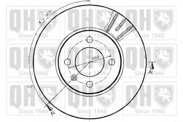 Тормозной диск QUINTON HAZELL BDC3605 - Фото 1