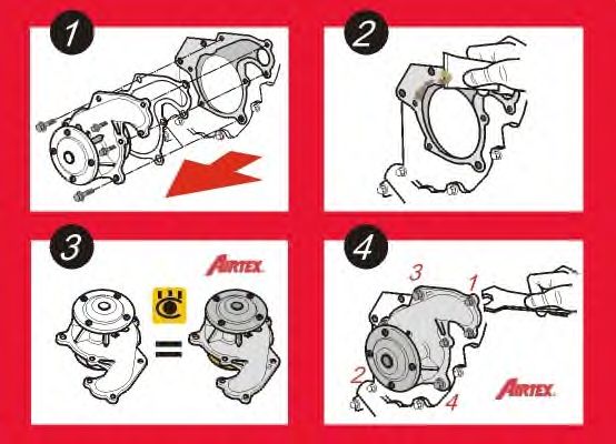 Помпа + комплект ГРМ AIRTEX WPK-122902 - Фото 1