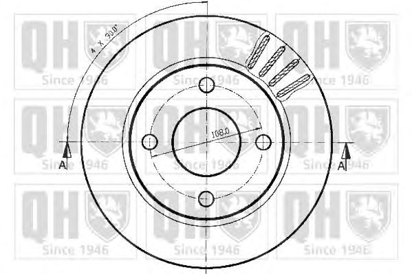 Тормозной диск QUINTON HAZELL BDC3727 - Фото 1