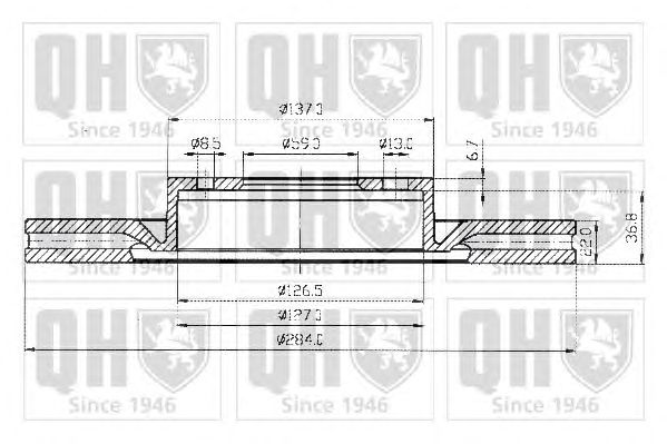 Тормозной диск QUINTON HAZELL BDC3766 - Фото 1