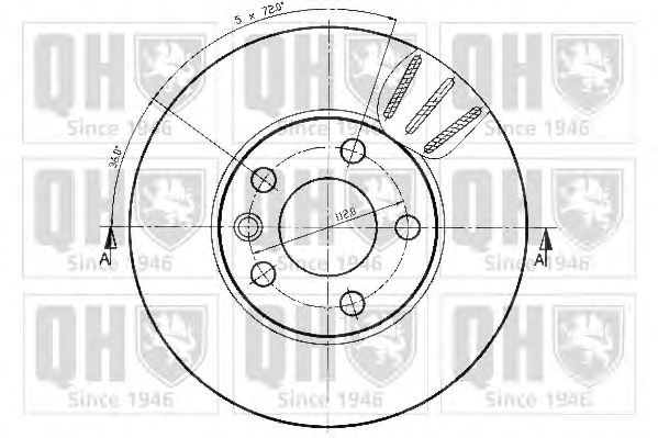 Тормозной диск QUINTON HAZELL BDC3787 - Фото 1