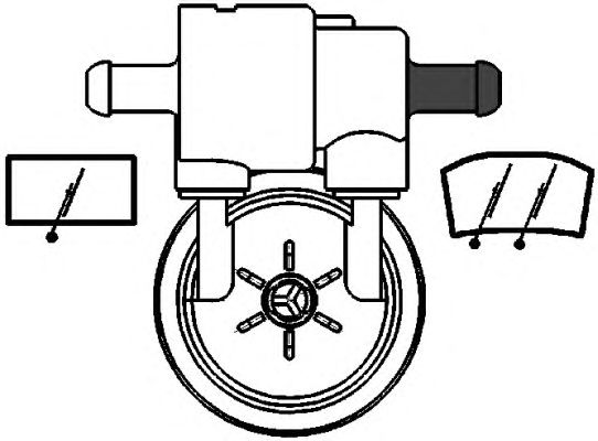 Водяний насос системи очищення вікон HELLA 8TW 005 206-011 - Фото 1