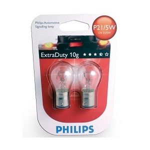 Лампа розжарювання PHILIPS 12499EDBW (ліхтар покажчика повороту, ліхтар сигналу гальмування / задній габаритний вогонь, задня протитуманна фара, фара заднього ходу, стоянкові вогні / габаритні ліхтарі) - Фото 2