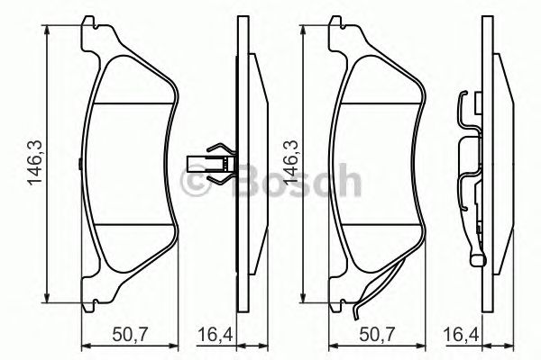 Тормозные колодки BOSCH 0 986 424 816 - Фото 1