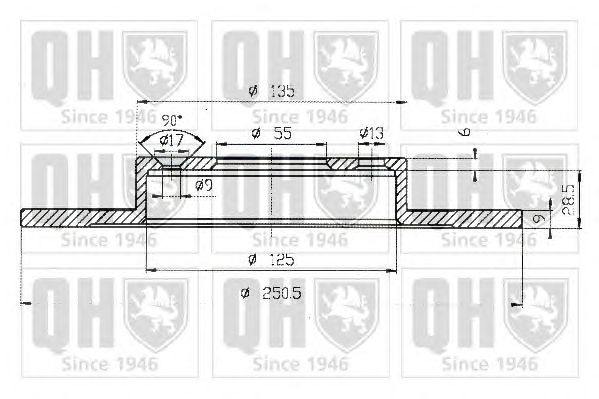 Тормозной диск QUINTON HAZELL BDC4747 - Фото 1