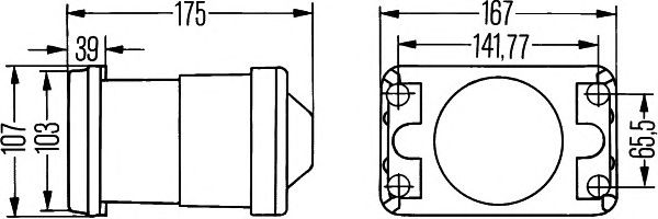 Вставка фари, основная фара HELLA 1BL 005 380-021 - Фото 2