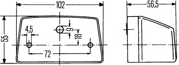 Ліхтар освітлення номерного знака HELLA 2KA 003 389-081 - Фото 1
