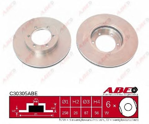 Тормозной диск ABE C30305ABE