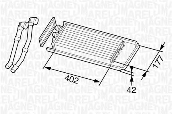 Радиатор отопителя MAGNETI MARELLI 350218325000