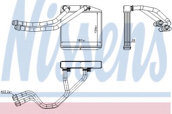 Радиатор отопителя NISSENS 71455