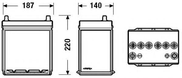 Стартерная аккумуляторная батарея EXIDE EB356A - Фото 1