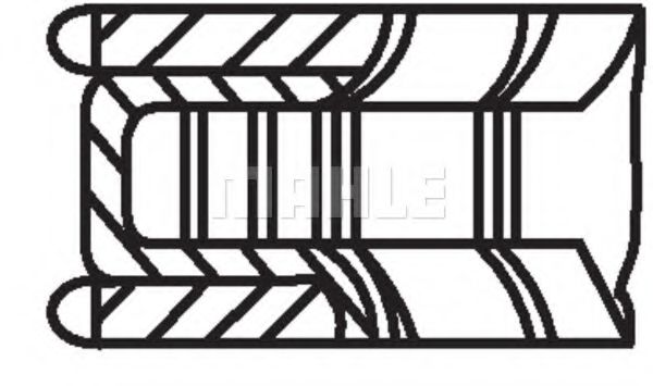 Поршневые кольца MAHLE ORIGINAL 001 06 N0 - Фото 1