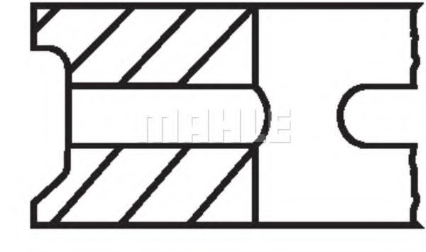 Поршневі кільця MAHLE ORIGINAL 014 53 N1 - Фото 1