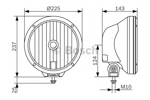 Фара дальнього світла BOSCH 0 986 310 970 - Фото 1