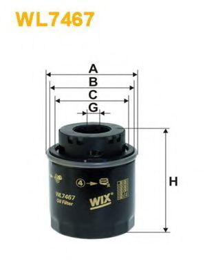 Масляный фильтр WIX FILTERS WL7467 - Фото 1