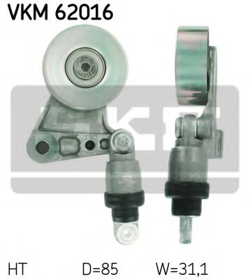 Натяжной ролик поликлинового ремня SKF VKM 62016