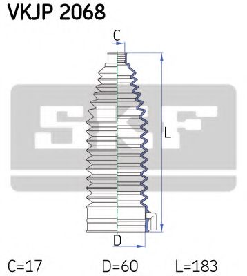 Комплект пыльников рулевой рейки SKF VKJP 2068