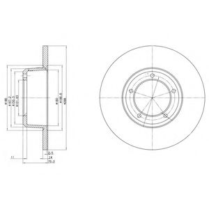 Тормозной диск DELPHI BG2297 - Фото 1
