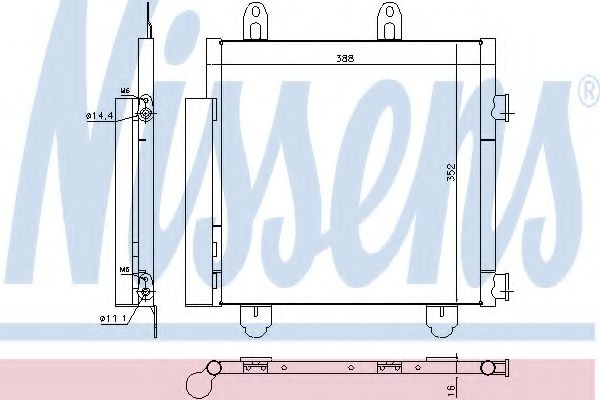 Радиатор кондиционера NISSENS 940522