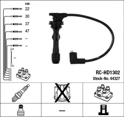 Комплект высоковольтных проводов NGK 44327