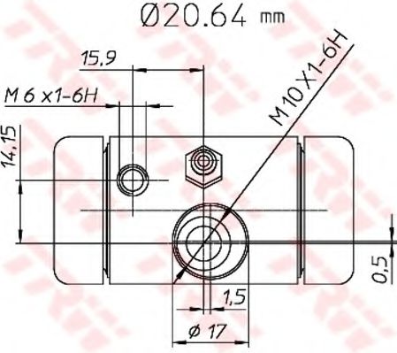 Колесный тормозной цилиндр TRW BWF290 - Фото 1