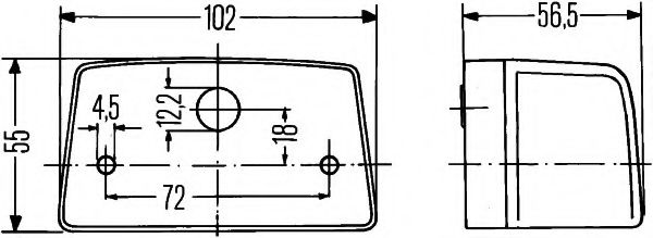Фонарь освещения номерного знака HELLA 2KA 998 523-001 - Фото 1