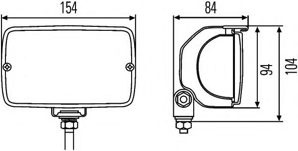 Фара рабочего освещения HELLA 1GA 998 522-011 - Фото 2