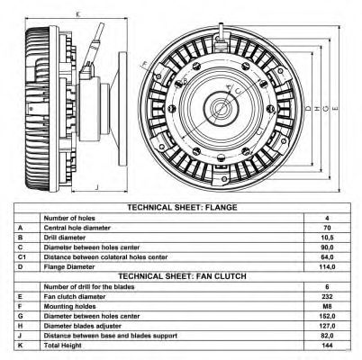 Вязкостная муфта вентилятора охолодження NRF 49005 - Фото 5