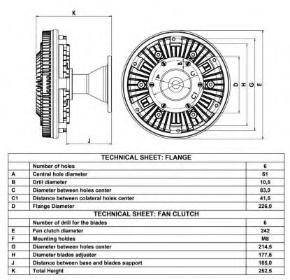 Вязкостная муфта вентилятора охолодження NRF 49011 - Фото 4
