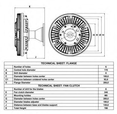 Вязкостная муфта вентилятора охолодження NRF 49021 - Фото 4