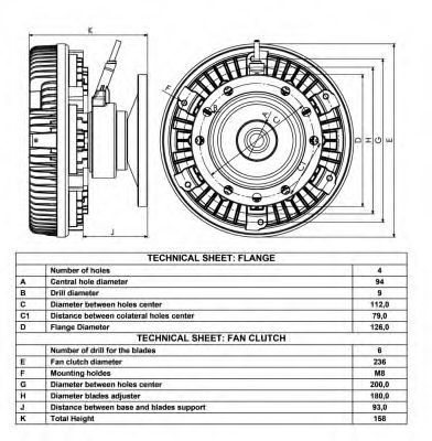 Вязкостная муфта вентилятора охолодження NRF 49026 - Фото 4