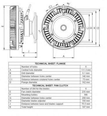 Вязкостная муфта вентилятора охлаждения NRF 49070 - Фото 4
