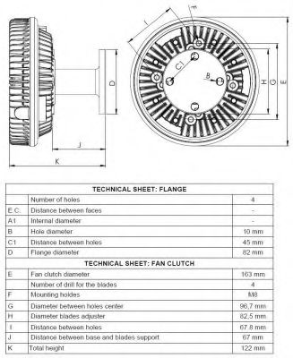 Вязкостная муфта вентилятора охолодження NRF 49089 - Фото 4