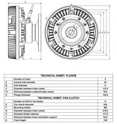 Вязкостная муфта вентилятора охлаждения NRF 49108 - Фото 4