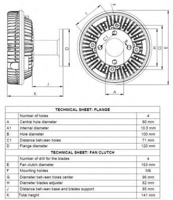Вязкостная муфта вентилятора охлаждения NRF 49109 - Фото 4