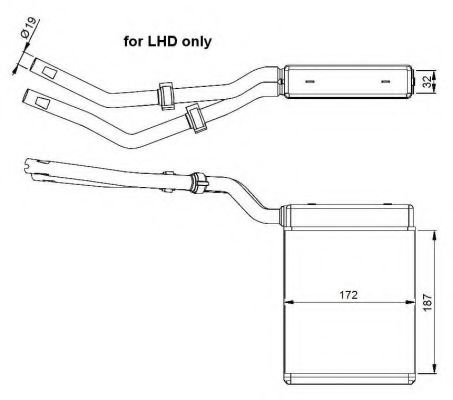 Радиатор отопителя NRF 54303