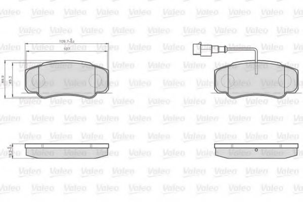Тормозные колодки VALEO 872921 - Фото 1